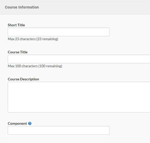 image for course information panel of the course proposal form