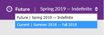 future semester drop down image