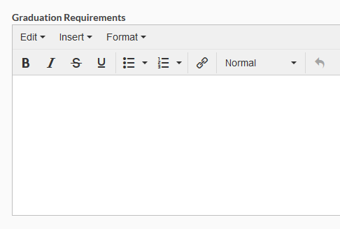 Image of Graduation requirements on the program proposal.