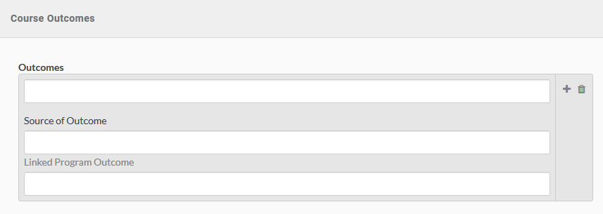 image of adding learning outcomes in course proposal