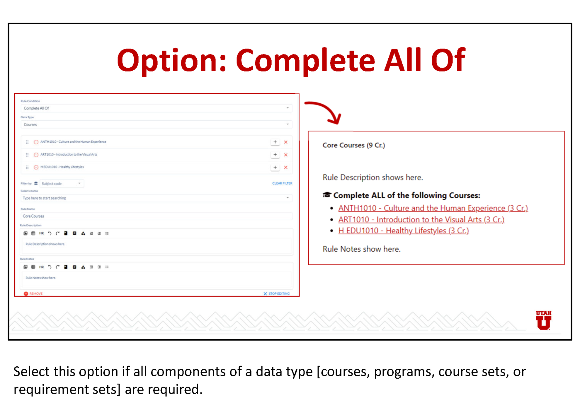 training documentation explaining how to add an emphasis to a program