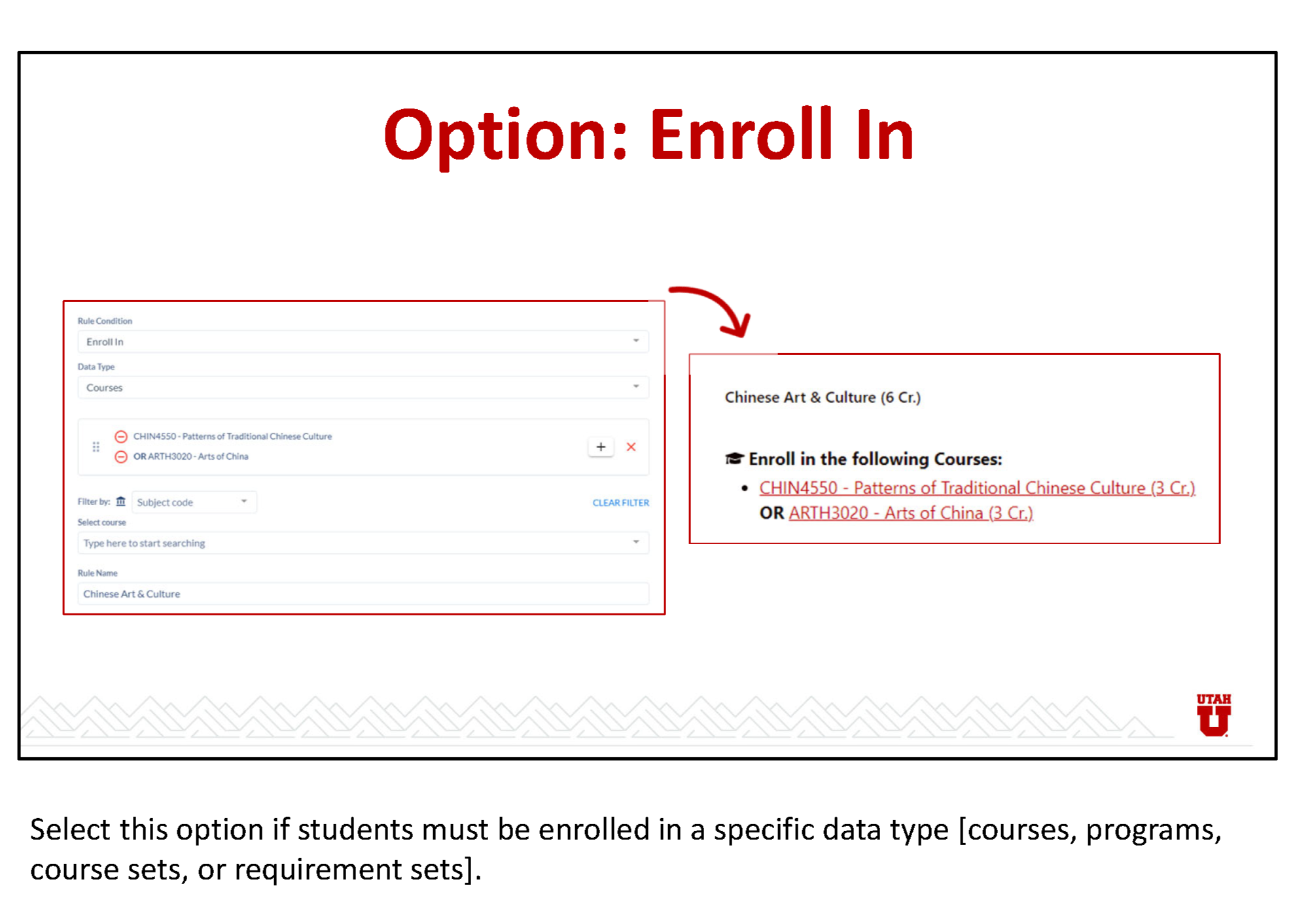 training documentation explaining how to add an emphasis to a program