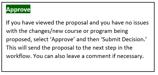 Approve a Proposal